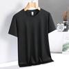 Ice Silk Short Sleeved T-shirt with Breathable Top Inside, Men's Round Neck Half Sleeve Casual