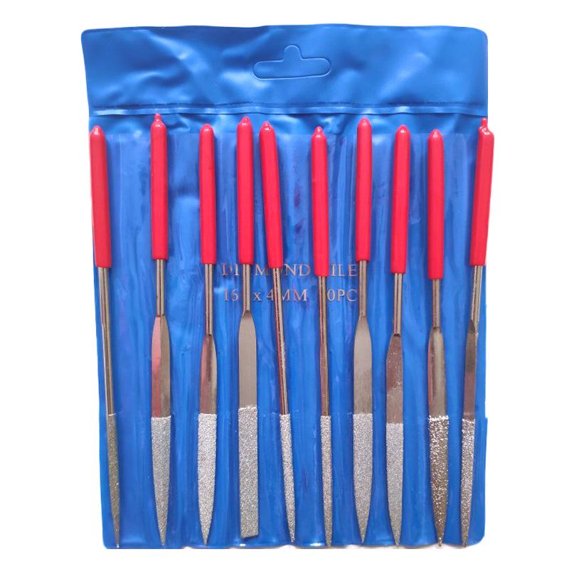 Diamond Coated File Set: Flat, Square, Triangular, Half-Round, Round, Shaping Plate, Alloy Small Files.