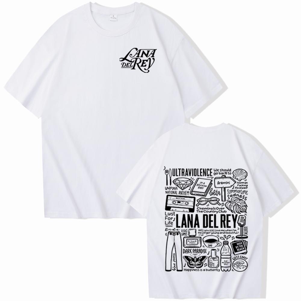 Футболка Lana Del Rey Футболка Lana Del Rey Music Футболка Lana Del Rey Merch Подарок для поклонника Lana Del Rey Футболки с коротким рукавом и круглым вырезом