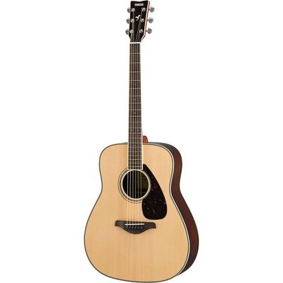 Акустическая гитара YAMAHA серии FG. Натуральный палисандр FG830 используется для нижней и боковой деки, обеспечивая чистый звук с панелями. Длинный сердечник.