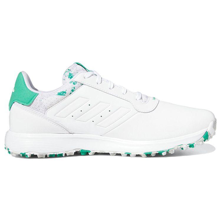 Adidas S2G SL 23 Амортизирующие Нескользящие Прочные Низкие Кроссовки для Гольфа Мужские Кроссовки Белый Зеленый GV9422