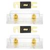 Car 150A ANL Fuse Holder with ANL Fuse 0/2/4 Gauge for Car Motorcycle Car Audio Amplifier, Gold Plated (150A)