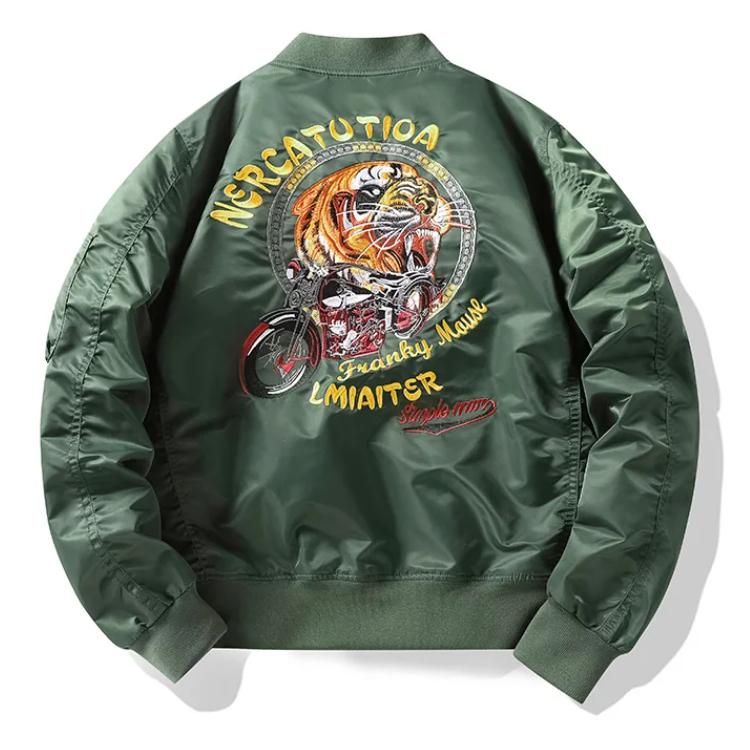 Мужская куртка Осенняя куртка-бомбер ВВС Мужская вышивка Бейсбольная форма Повседневная куртка