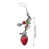 Acrylic Strawberry Keychain Pendant Bag Hanging Car Keyring Strawberry Beads Phone Chain  Gifts