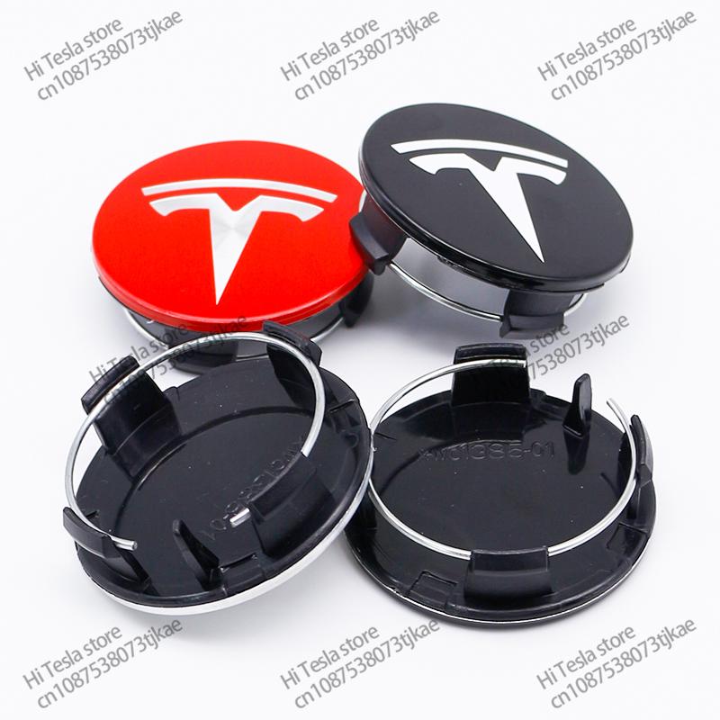 ahsgp6 56mm 4 Piece Wheel Tire Center Cap Logo for Tesla Original Hub Caps Model3 Model Y Model S X High Quality Auto Accessories