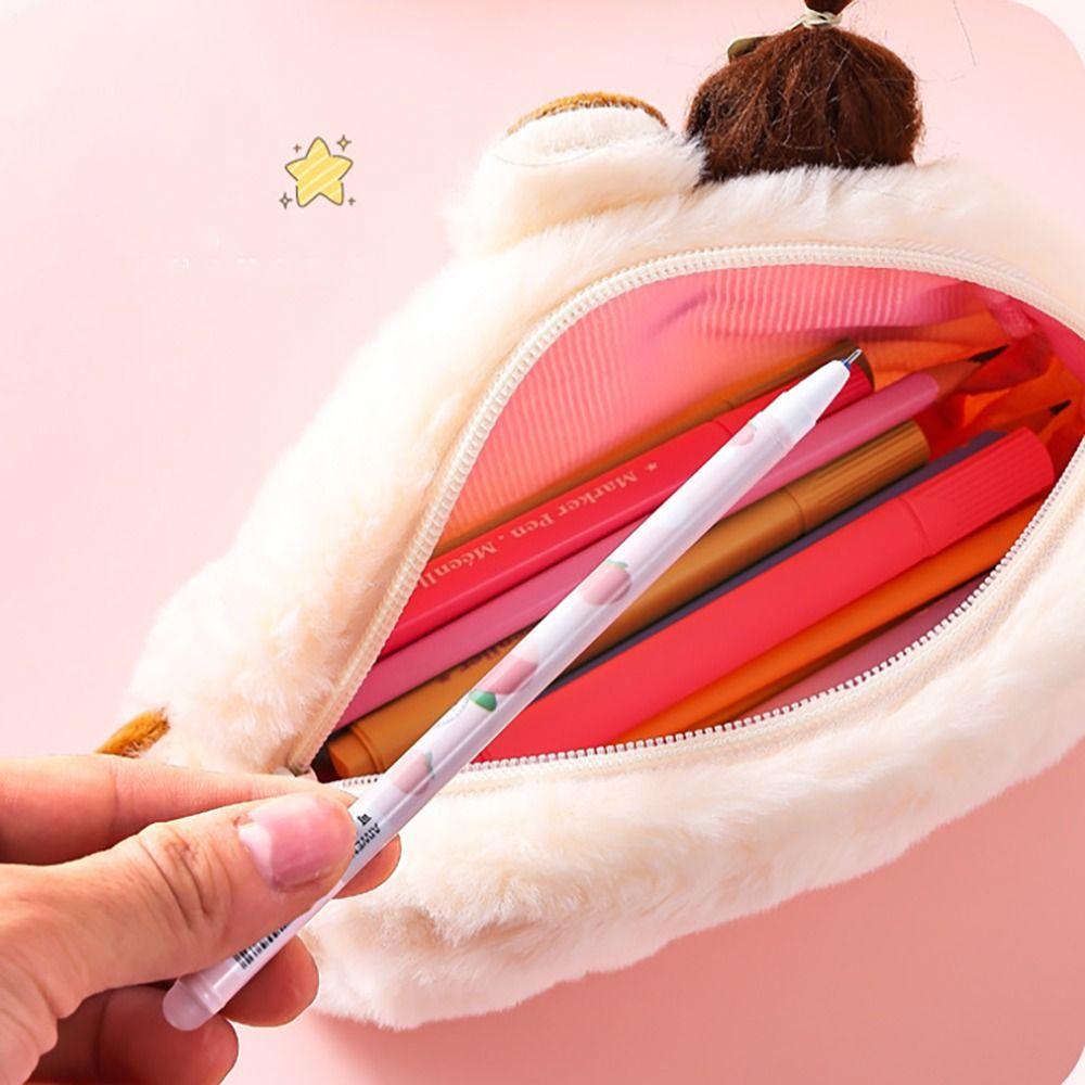 Большая вместительная сумка для карандашей Capybara Cartoon Candle Holder Bag Многофункциональная сумка для ручек Креативные канцелярские принадлежности Учебные принадлежности