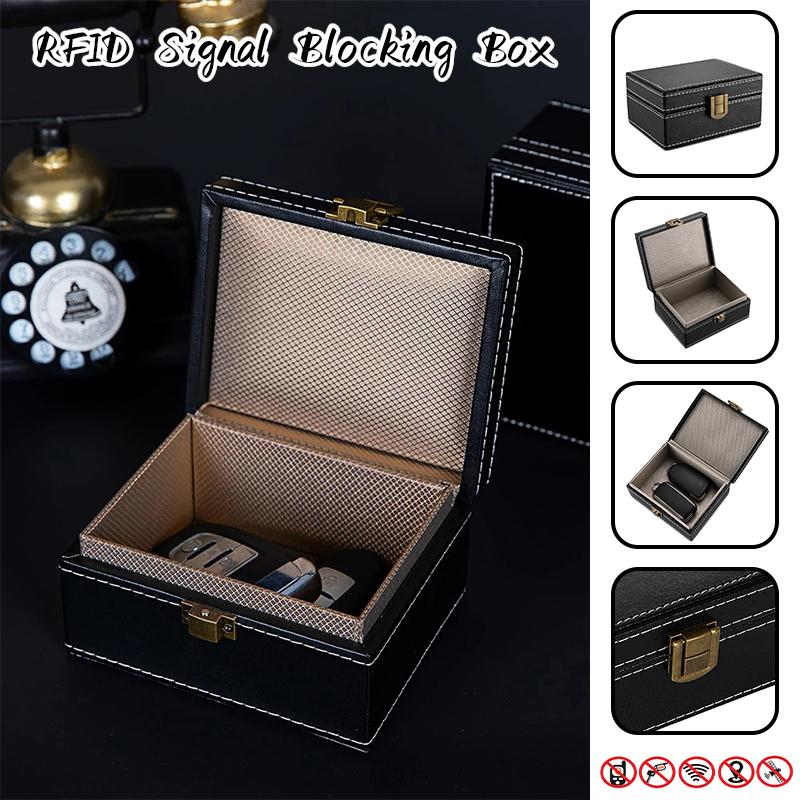 Faraday Box RFID Box Key Fob Protector Car Keyless Signal Blocker Anti Theft Faraday Box Anti Theft Safety Auto Key Storage