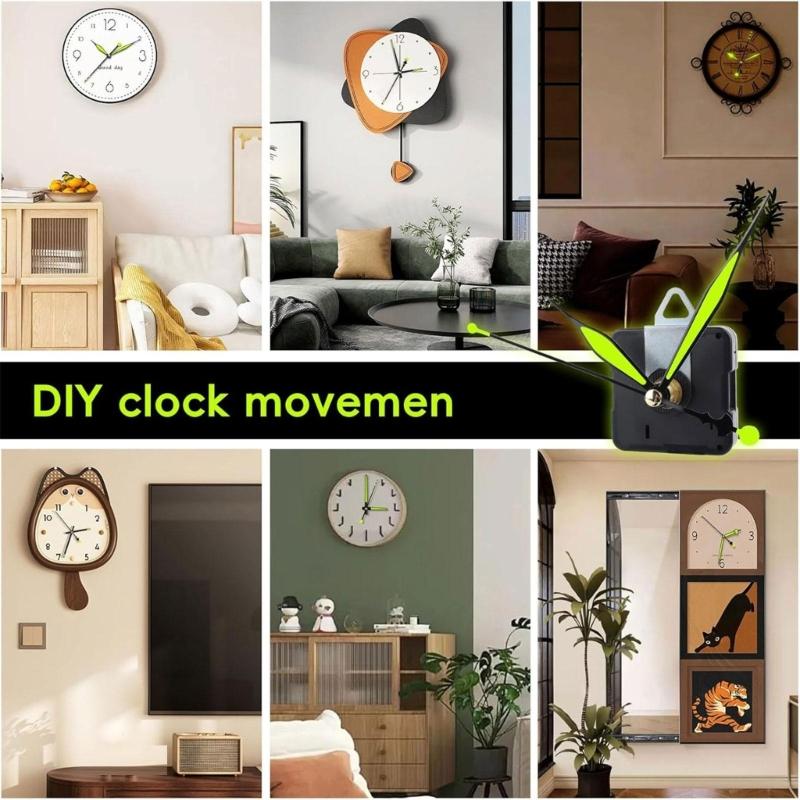 Quartzs DIY Wall Clock Movement Mechanism Battery Operated DIY Repair Parts Replacement with Clock Hands Second Hand