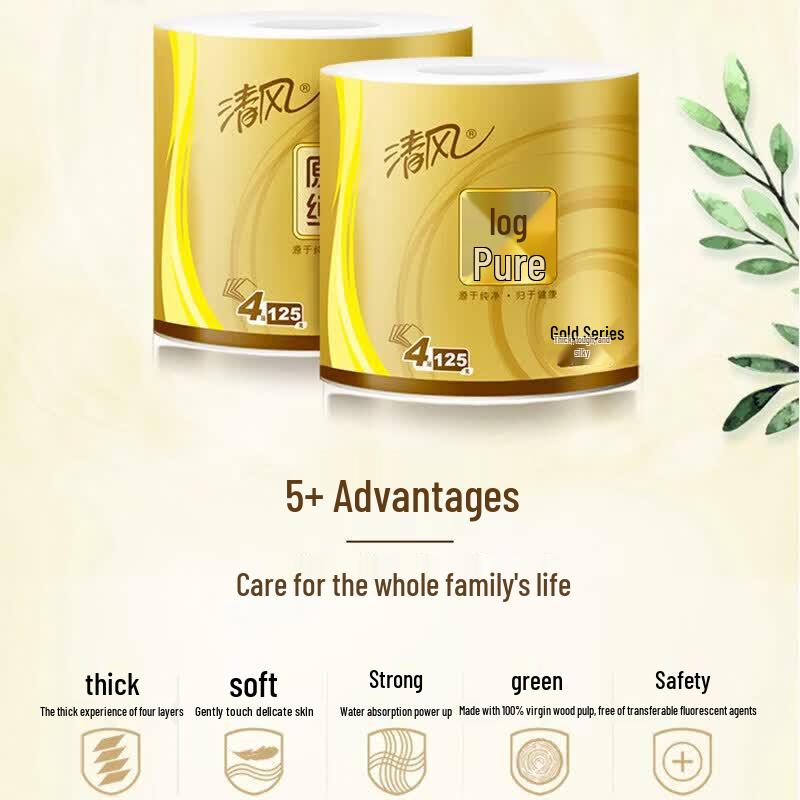 Туалетная бумага Qingfeng Gold Pack, рулоны