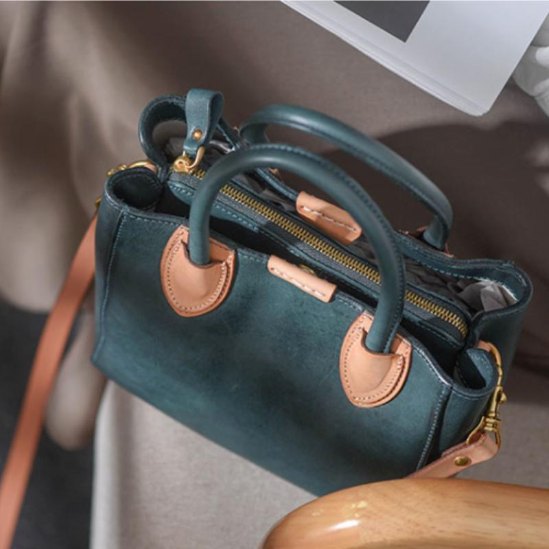 Johnature Роскошные сумки из натуральной кожи, женские сумки ручной работы из натуральной натуральной яловой кожи, однотонные простые сумки на плечо