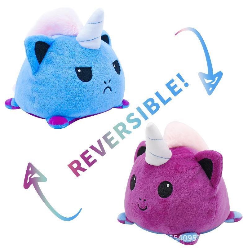 Unicorn Turtle Plush Toy Doll Double Sided Yoda Avocado Turning Animal Cute Pet