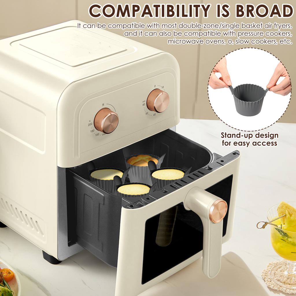 12 шт. Силиконовые формочки для яиц для аэрофритюрницы Силиконовая форма для варки яиц Формочка для кексов, пирогов, заварных тартов Форма для яиц Рамекины Формочки для маффинов