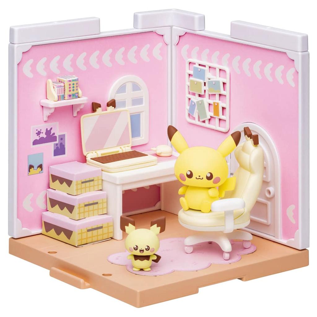 TAKARA TOMY Pocket Monsters Pokemon Pokepiece House Hobby Room Pichu Pikachu &