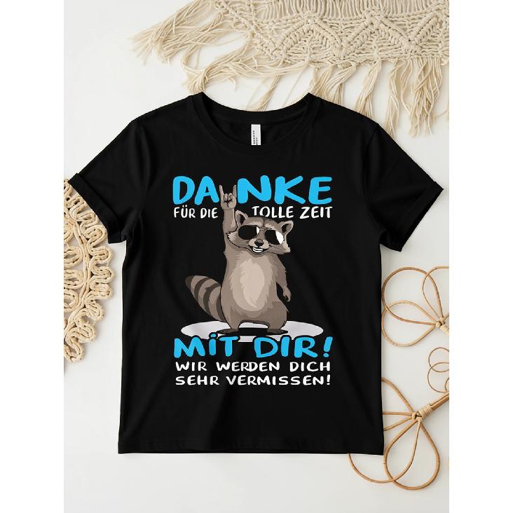 T-Shirt with Text Danke Fur Die Tolle Zeit Mit Dir Colleagues Job Change for Men Women Unisex All Season Funny T-Shirt