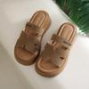 CRLAYDK Vintage Slide Sandals for Women with Soft Footbed and Strap Ladies Platform Slip On Walking Casual Slippers