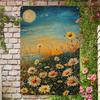 2D Flat - 1pc 2D Room Decoration Fashion Metal Wall Painting - Reusable, Removable Tin Painting for Living Room, Bedroom, Office