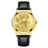 Chinese Style Fashion Diamond-encrusted Waterproof Gold Dragon Pattern Men's Watch Men's Watch Belt Watch Quartz Watch
