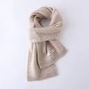 Australian 100% Wool Scarf New Solid Color Winter Warm Knit Neck Warmer For Men And Women Cashmere Scarves