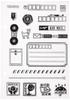 Face Clear Stamp Sheet T Postcard Assortment Children's 0980-018
