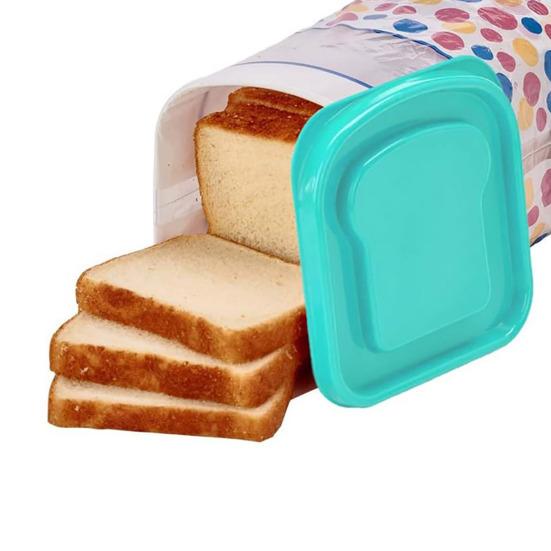 Bread Toast Storage Box with Airtight Lid Freshness Bread Storage Container Multifunctional Bread Loaf Dispenser Plastic Sandwich Bread Keeper