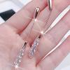 2023  Style Earrings Female Fashion and Elegant Long Drop-Shaped Alloy Earrings Jewelry Wedding Engagement Gift
