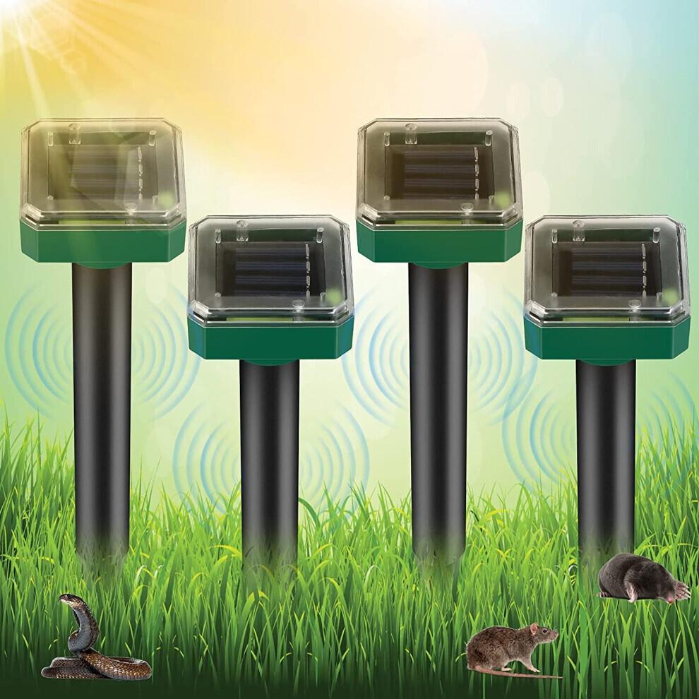 4PCS Solar Ultrasonic Mice Rat Repellent Fox Pest Scarer Deterrent UK