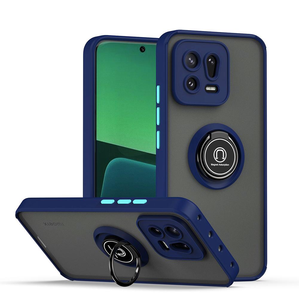 KEYSION Модный матовый чехол для Xiaomi 13 Pro 5G, прозрачный силиконовый + подставка для кольца из поликарбоната, противоударный чехол для телефона для Xiaomi Mi 13 Pro