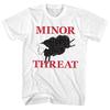 Белая футболка с коротким рукавом группы Minor Threat, удобная и дышащая, с круглым вырезом, повседневный топ для улицы