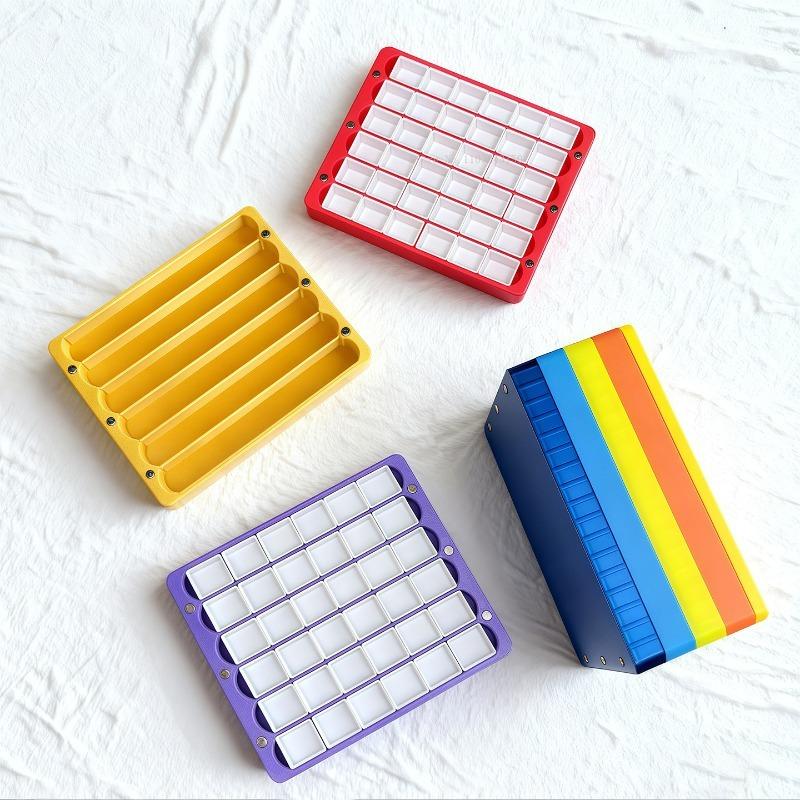 Magnetic Watercolor Painting Box 36 Grid 2ML Stackable Portable Palette Outdoor Sketch Painting College Students Art Supplies