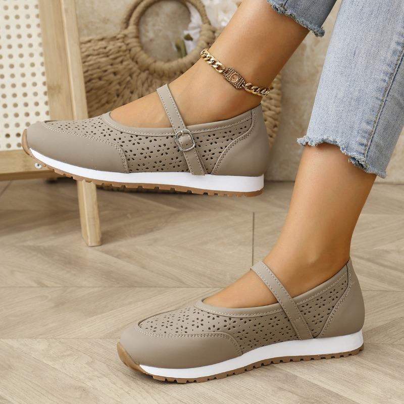 Женская обувь Летняя обувь из сетки с вырезами Модная повседневная одинарная обувь Нескользящие женские кроссовки Балетки Женские лоферы Zapatos Mujer