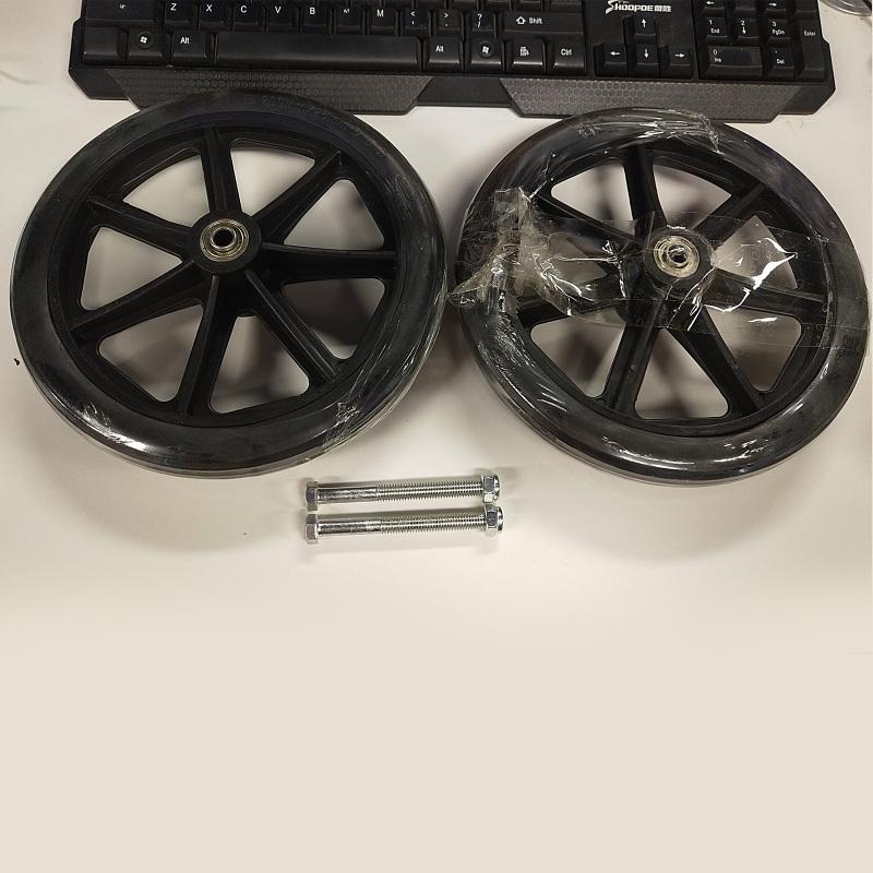 1 пара 8-дюймовых передних колес для инвалидных колясок, твердые шины с подшипниками, твердые сменные колеса для инвалидных колясок