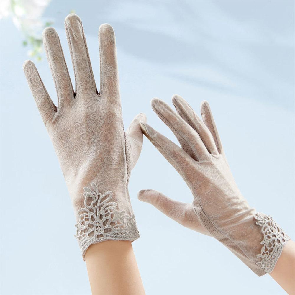 Sun Protection Sun Protection Gloves Lace Touch Screen Gloves Driving Mittens Driving Cycling