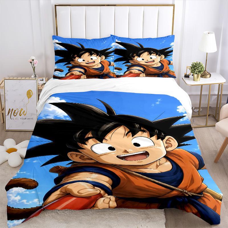 Dragon Ball Adventure Print 3Pcs Bedding Setduvet Cover With 2 Bedropillowcase Home Birthday Gift