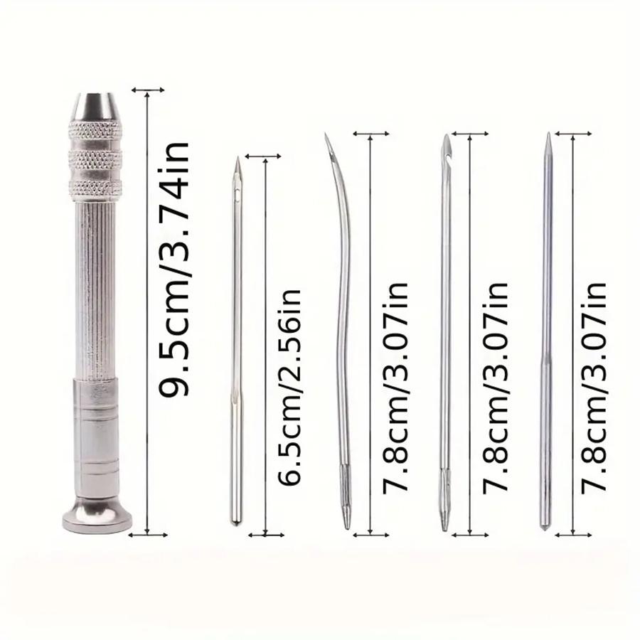 1Set Leather Sewing Awl Set Replaceable Multifunctional Shoes Repair Tool Kit Punch Stitching Needles DIY Sewing Leathercraft