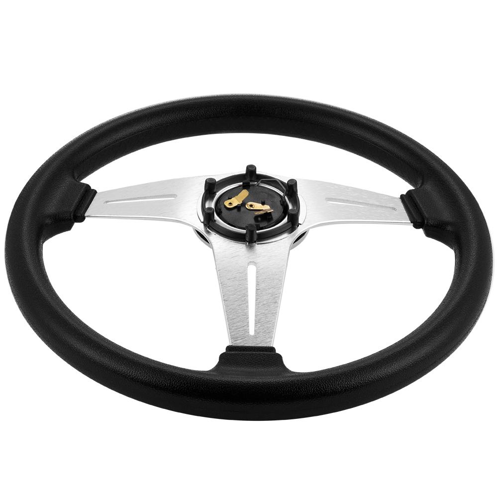 14-дюймовый 350-миллиметровый гоночный низкий руль с кожаным эффектом, универсальный руль для гоночных игр