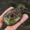 Натуральный камень Яшма тропического леса Медная проволока оплетка Подарок Кулон 2.88 O5B92