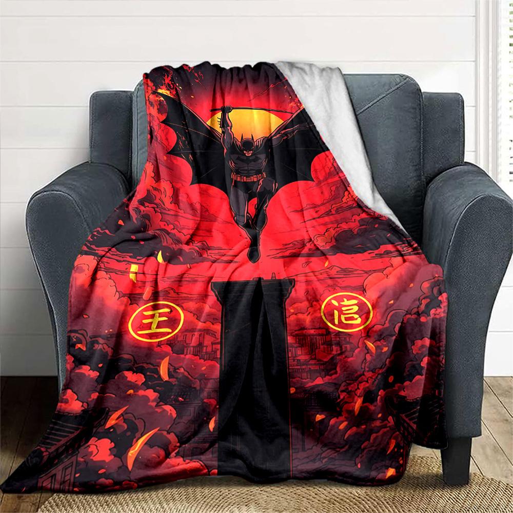 1pc Batman Chinese Flannel Blanket Soft Warm Throw for Home, Office, Travel, All-Season Cozy Bedding GiftL1146