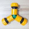 Трехходовой пластиковый разветвитель-переходник для шланга water pipe hose splitter connector adapter с быстрым клапаном, 1 дюйм.