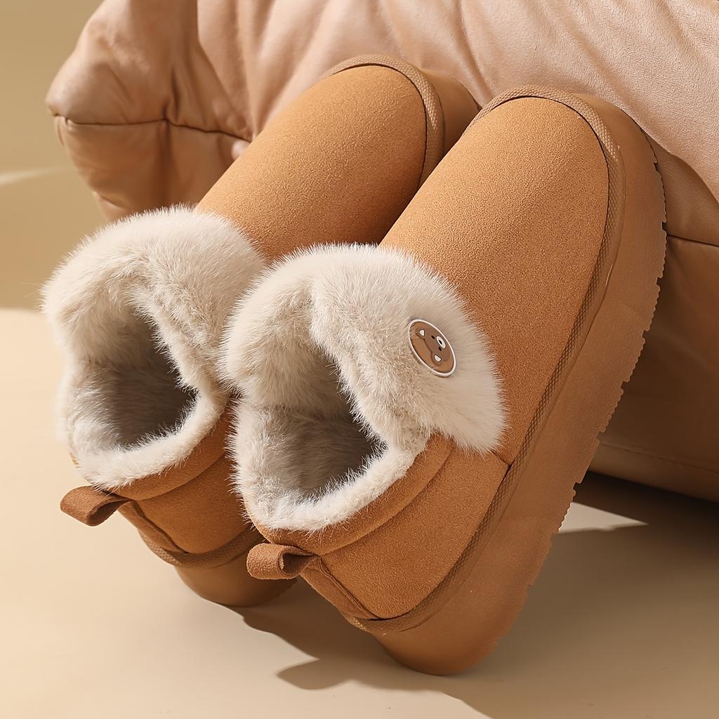2025 Winter Package with Cotton Slippers Men's Thick Bottom Home Couple Indoor and Outdoor Non-slip Warm Women Old Cotton Shoes