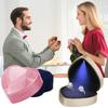 Heart Light Pocket-sized Shaped with LED Ring Box Portable Ring Case Proposal Engagement