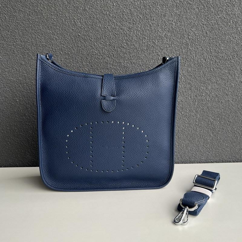 New Genuine Leather Top Layer Cowhide Lychee Pattern Men's And Women's Universal Hollow Crossbody Bag Genuine Leather Women's Bag