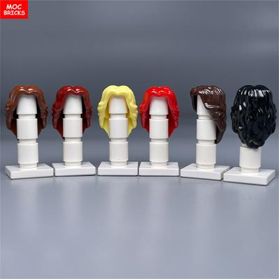 10 шт. Кирпичики MOC 1015 1101 Женские Длинные Волосы Хвост Голова Тело Женщины Девочки Детали Для Фигурок 4 см Строительные Блоки Детские Игрушки