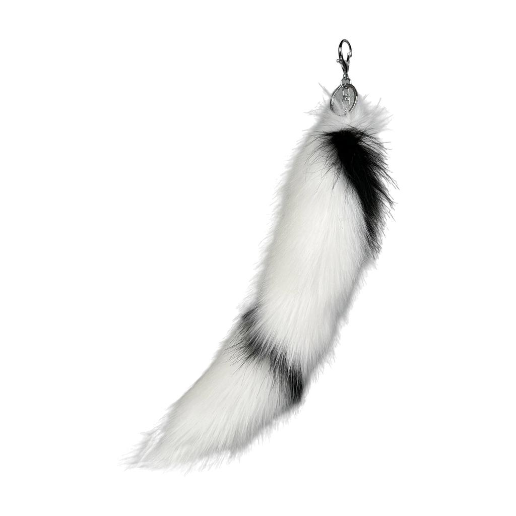 Faux Animal Tail Keychain Colorful Keyring 40cm Plush Furs Pendant Accessory for Bags and Car Keys Soft Decorative Charm