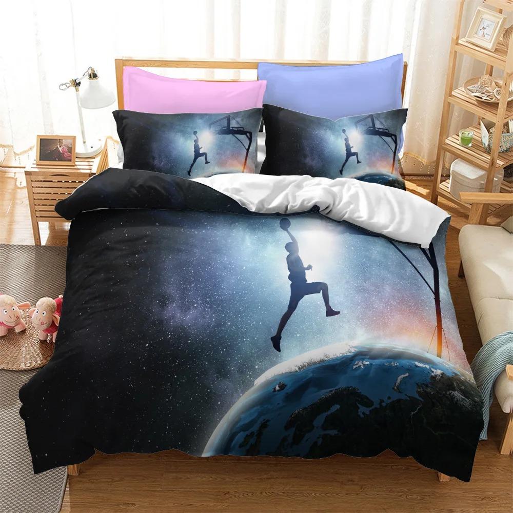Fantastic Basketball Duvet Cover Set Single Double King Twin Full Queen Bed Linen Set UK US Size