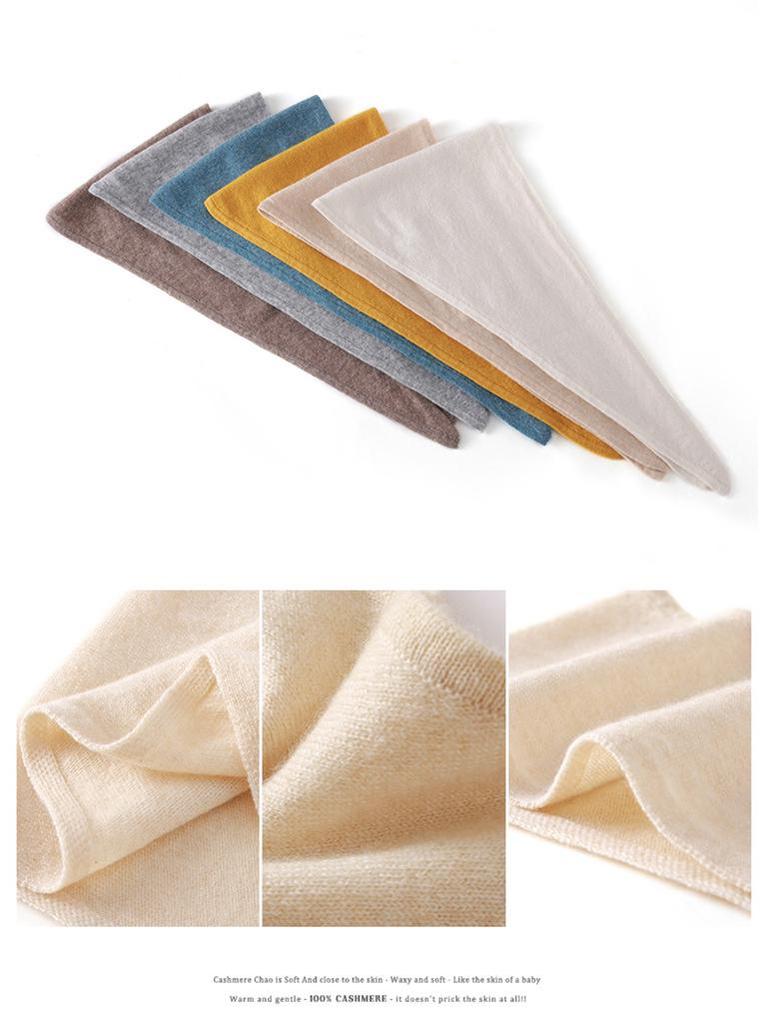 Женский кашемировый треугольный шарф: Мягкий, Теплый и Универсальный Шарф-манишка для Осени/Зимы