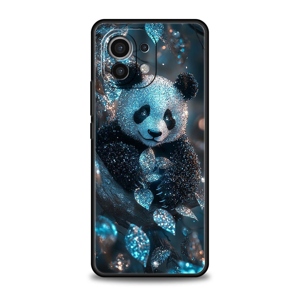 Чехол для телефона для Xiaomi Poco F7 F6 F5 F4 F3 X7 X6 X5 X4 X3 NFC M4 C51 C55 GT Pro 5G Мягкий ТПУ Fundas Маленькая Панда Capas Coque