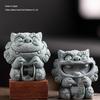 Китайская пара каменных львов Фэншуйе Настольное украшение и украшение для бонсай-аквариума