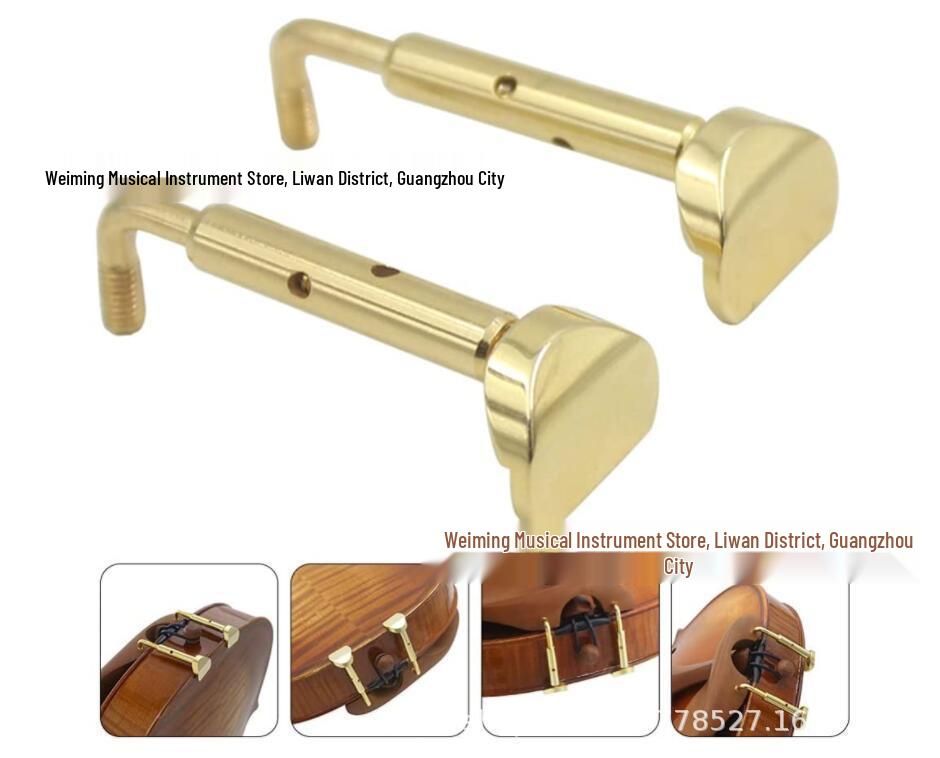 Gold Violin Chinrest Screws (2 pcs) for 3/4 & 4/4 Violins