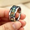Vintage Tarot Sun Moon Star Occult Mystical Pattern Stainless Steel Rings for Men Women High Polished Wedding Band Jewelry Gift