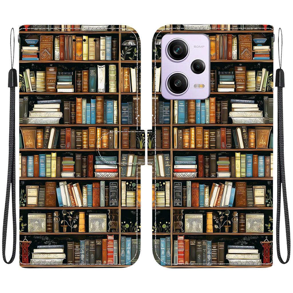 Чехол-книжка из искусственной кожи ручной работы для Redmi Note 12 Pro/Xiaomi Poco X5 Pro, противоскользящий противоударный чехол с ремешком на запястье и дизайном в виде сердца/розы/кошки